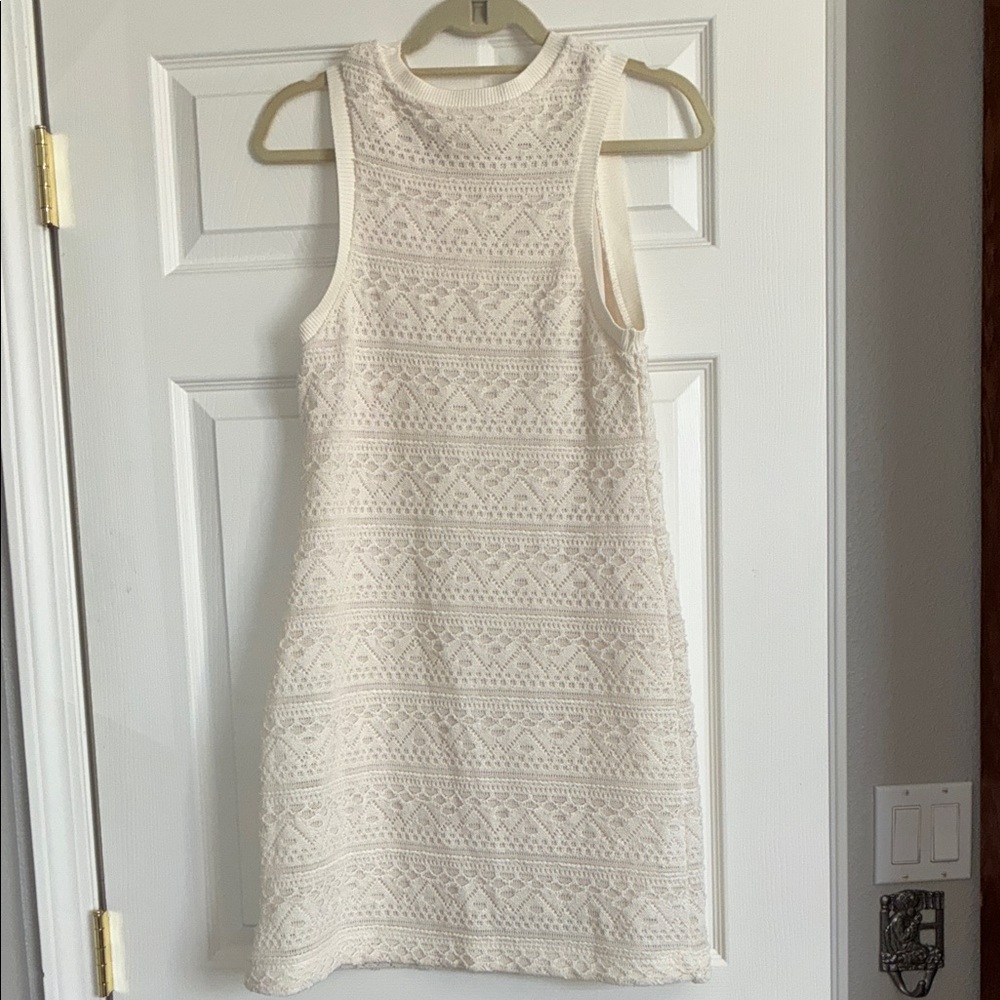 Anthropologie ivory Lace Mini Dress - Picture 8 of 11